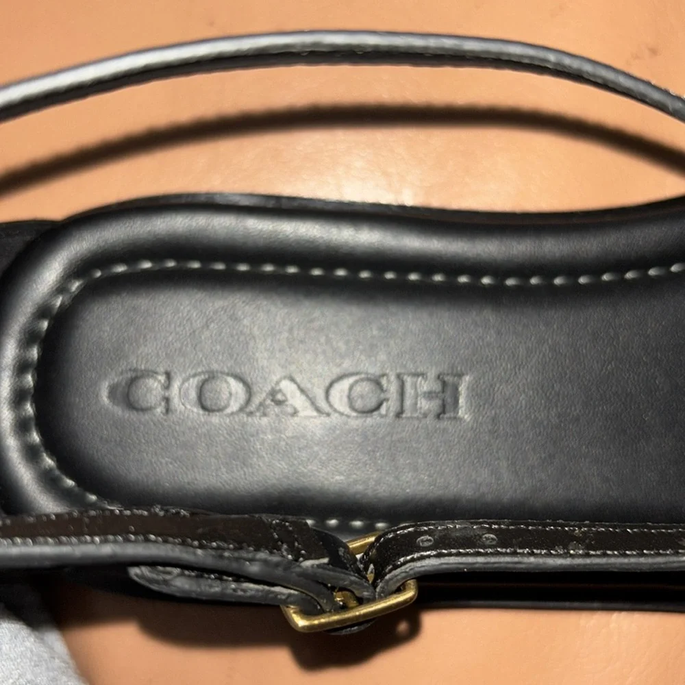Coach Black Jenni Leather Sandals - Picture 5 of 10